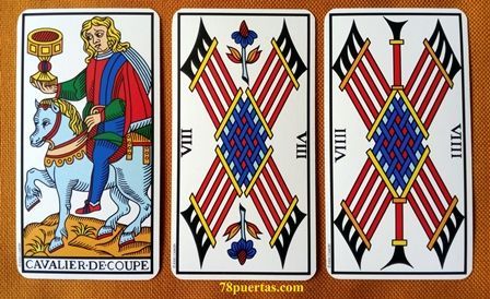 Lectura Abierta de más de 3 cartas con Tarot de Marsella. Tercera Linea