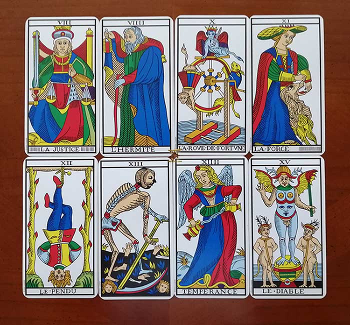 Las Profesiones en el Tarot de Marsella