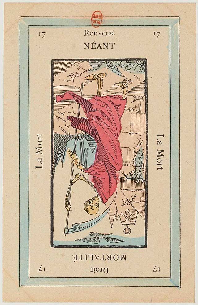 Las cartas de tarot invertidas - Arcano de la Muerte de Etteilla Las cartas de tarot invertidas - Arcano de la Muerte de Etteilla
